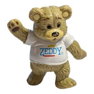 Zellers Mascot Teddy Bear ZEDDY White Shirt 2.25" Plastic Figure